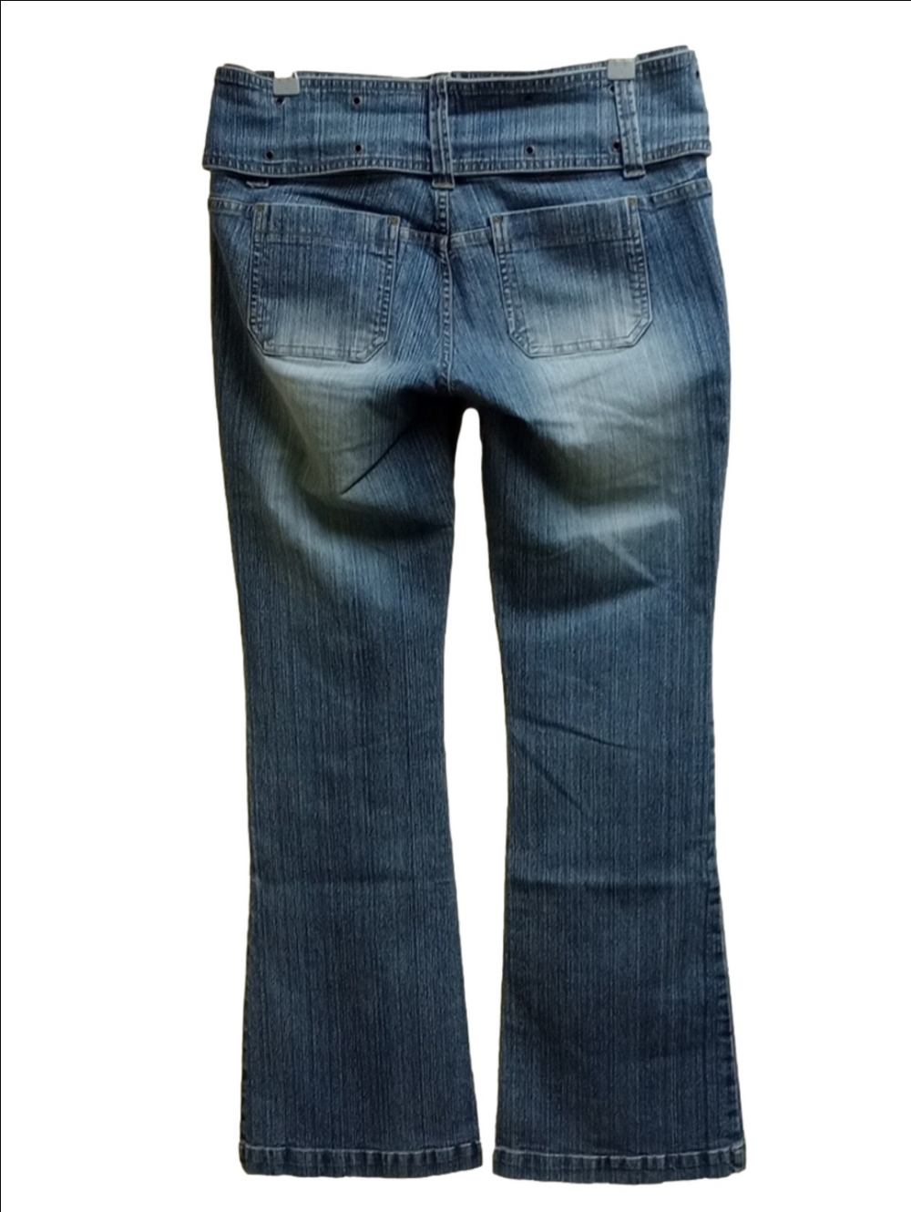 Y2K 90'S HYDRAULIC VINTAGE BELTED BOOT CUT WIDE LEG MEDIUM RISE JEANS RARE - Picture 8 of 12